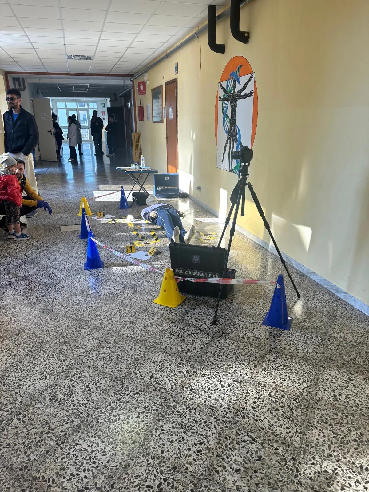 La scena allestita per i visitatori